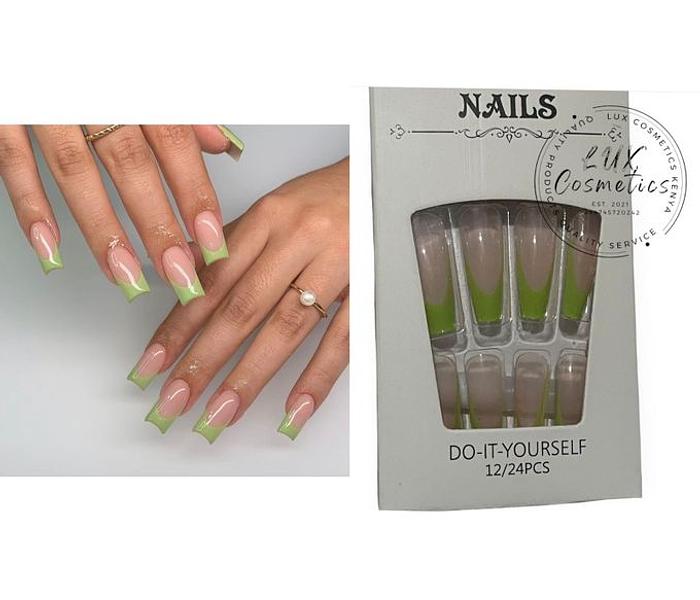 24 Ombre Ballerina Coffin Press-ons Acrylic Stick-ons + Glue image