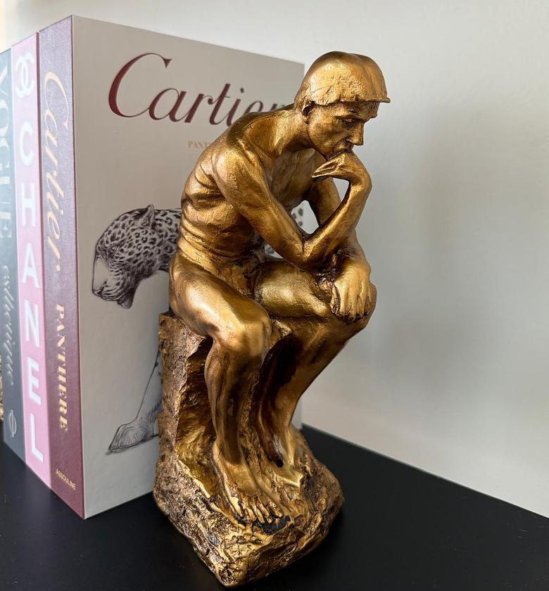 Thinking man bookend image