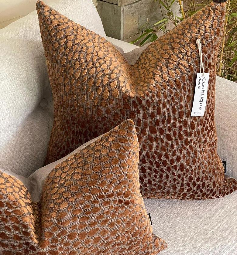 RUST-PEBBLE CUSHION image