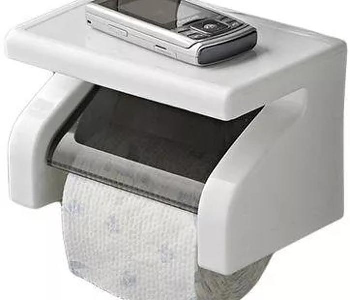 Waterproof Toilet Tissue Paper Roll Holder Wall Mount image