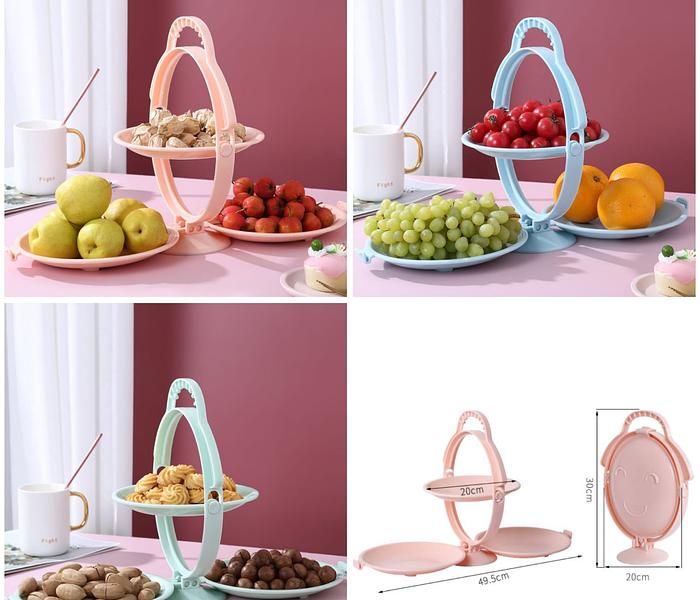 2 layer folding dessert plate image