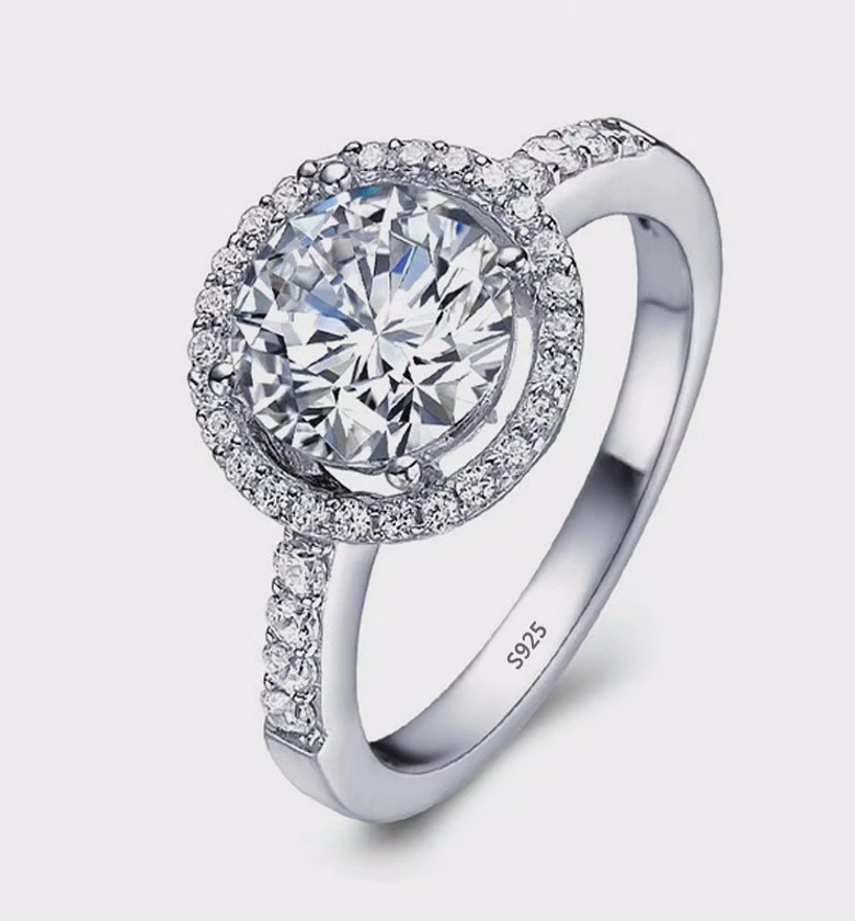 Sterling silver engagement ring image