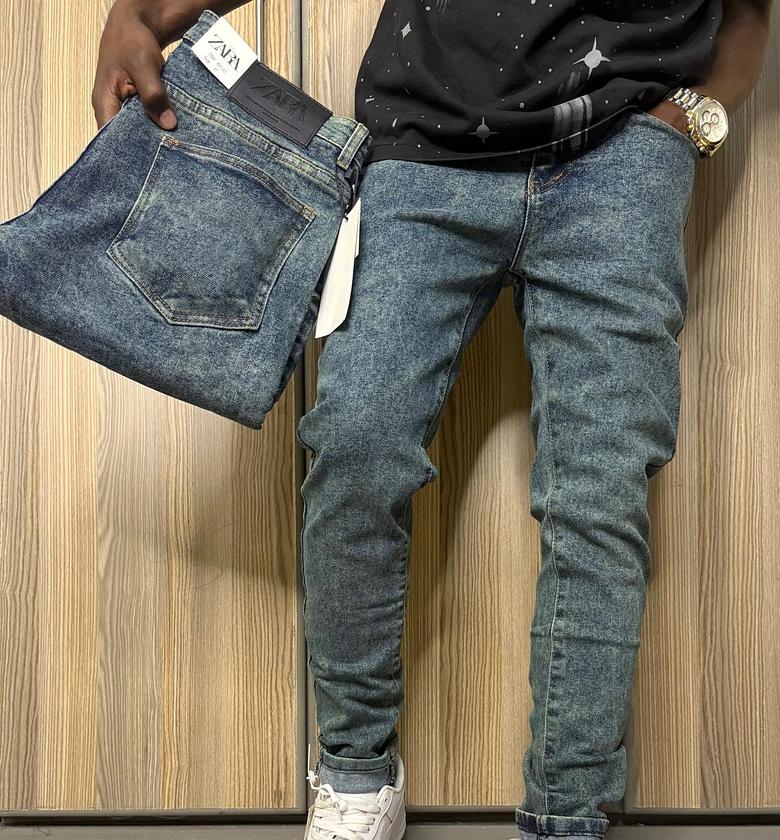 Men high quality denim trousers  image