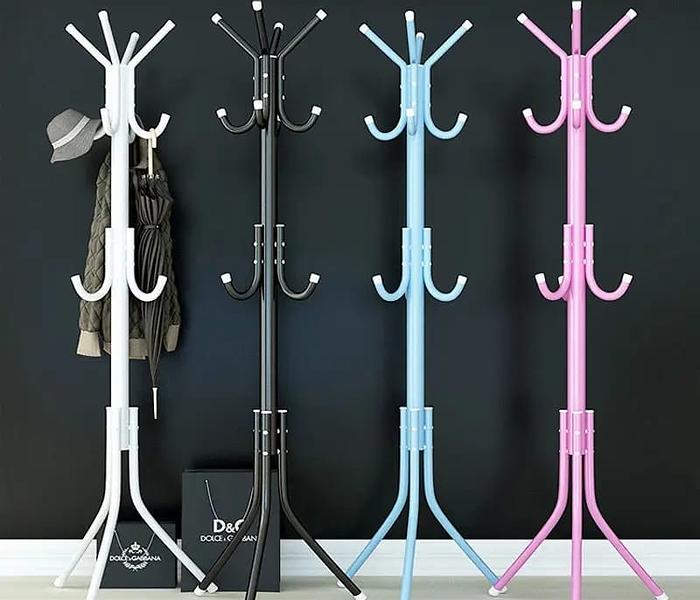 Household Bedroom Economical Clothes Rack Floor Hanger Simple Bag Rack Coat Rack image
