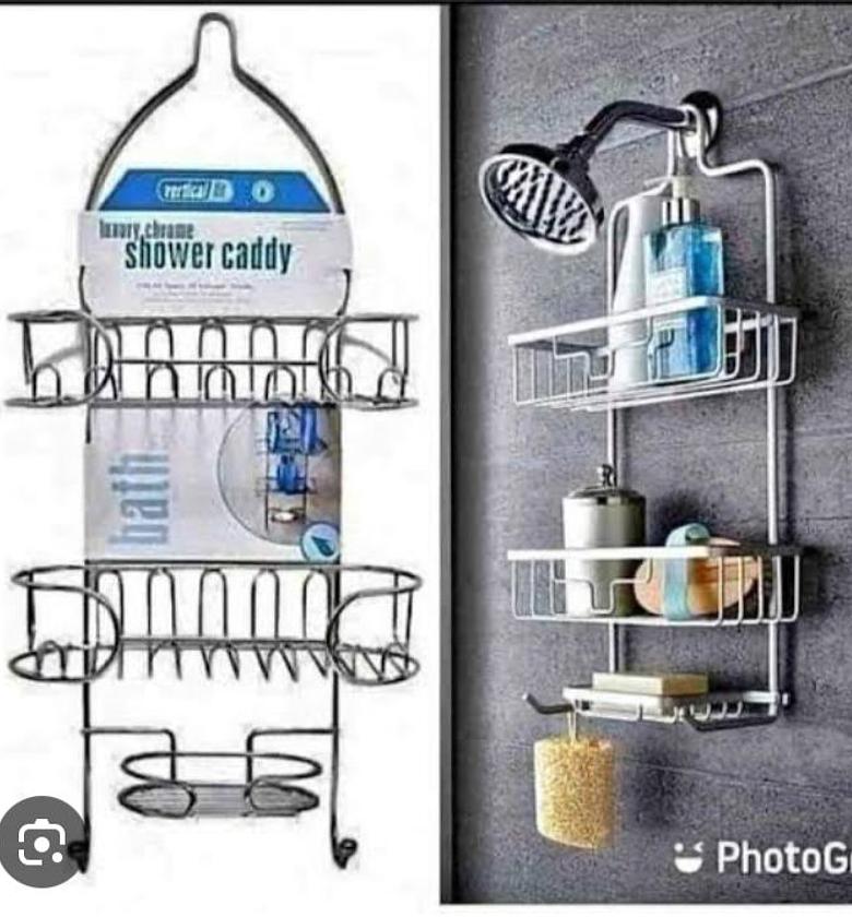 Vicmer Shower Caddy Stainless Steel 3-Tier Bathroom Organizer image