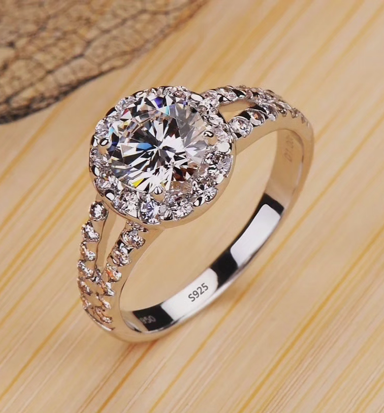 2 in 1 Sterling silver engagement ring image