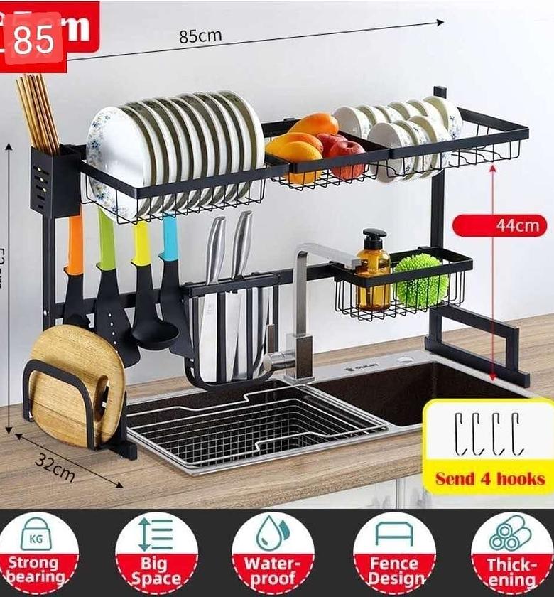 Over The Sink Dish Drying Rack 85cm Width image