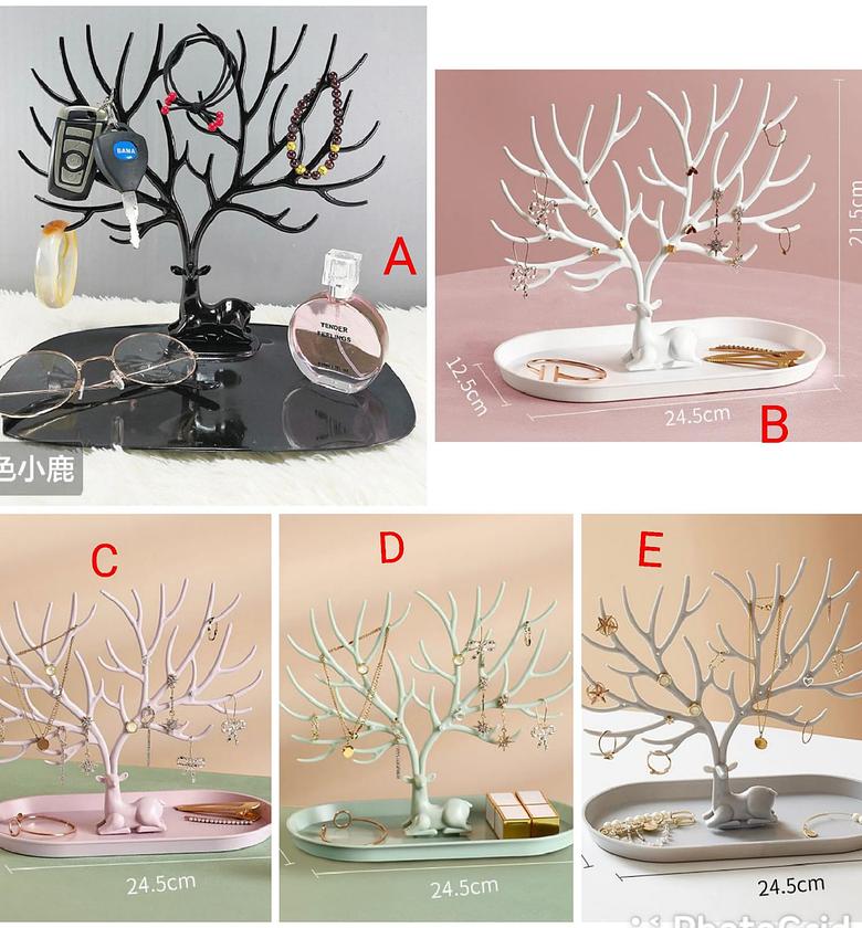 JEWELRY STORAGE. Coral Earrings Necklace Ring  Pendant Bracelet Jewelry Cases&Display Stand Tray Tree Storage jewelry image