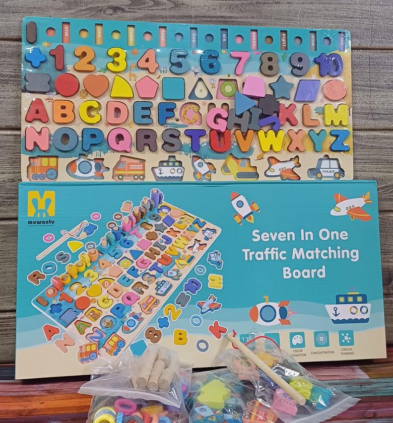 MONTESSORI. Montessori fishing toy with abc and numbers image