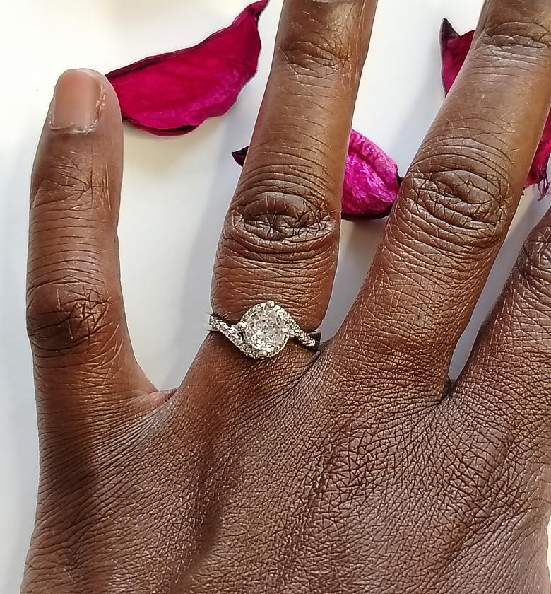 Sterling silver promise/engagement ring image