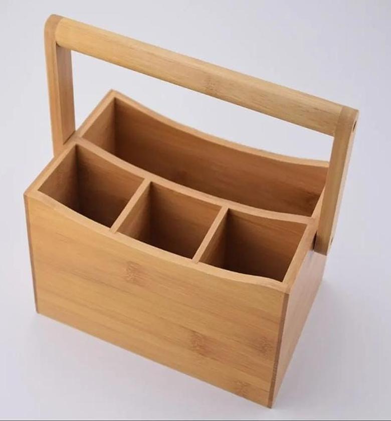 Portable Bamboo Cutlery Organizer  image