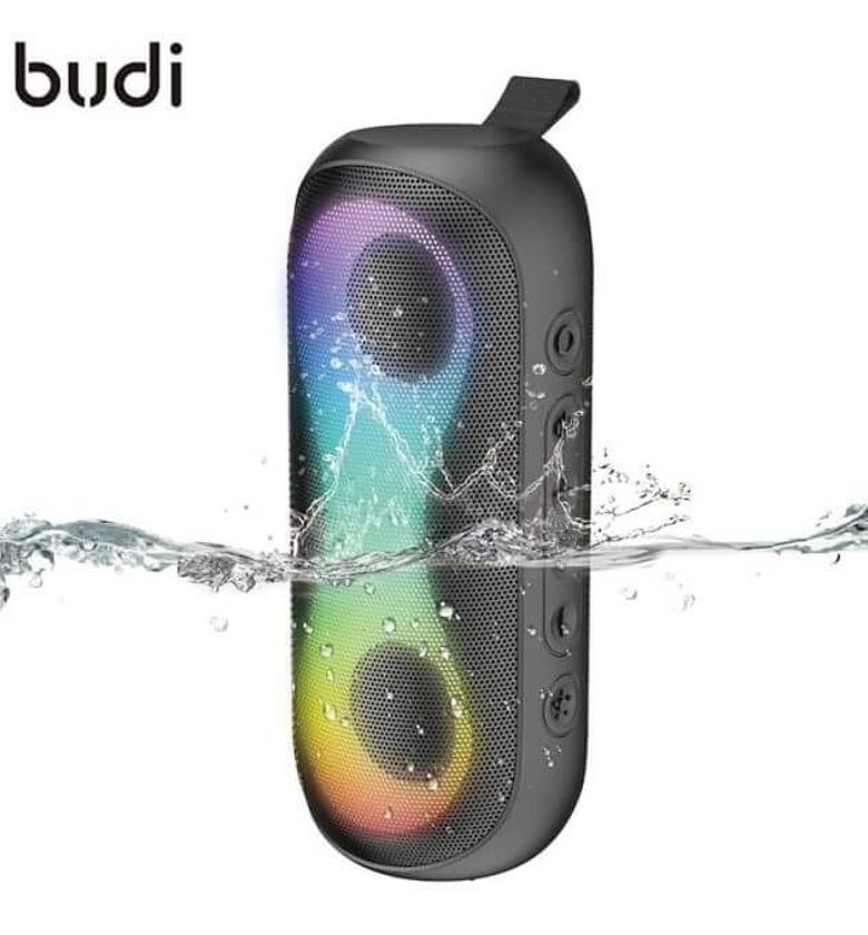Budi Waterproof Colorful Dynamic LED Wireless Bluetooth Speaker image