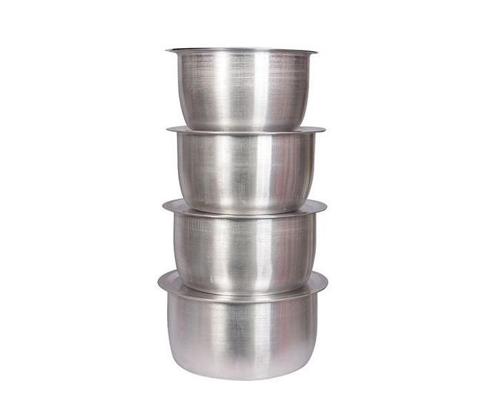Generic 8 Pcs Stainless Aluminium Sufurias (4 Sufuria + 4 Lids) image