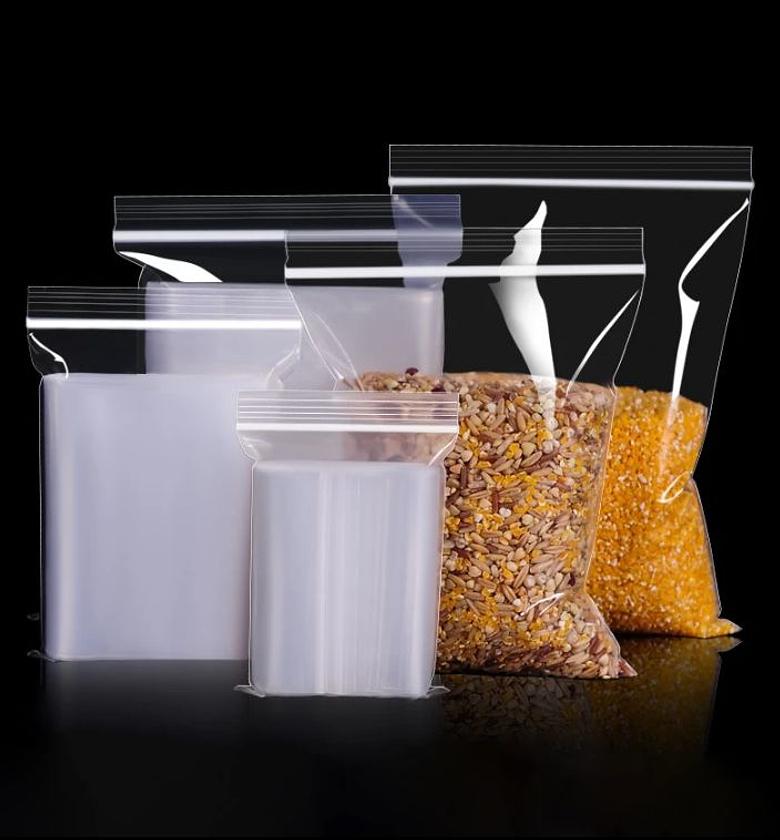 Heavy guage reusable freezer bags ▪️Zip -Locked Seal ▪️Lock poly bags  ▪️type:storage bags ▪️material: polythene ▪️transparent bags ▪️feature:waterproof seal polythene  image