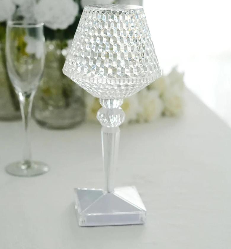 Rechargeable Rose  diamond table lamp (Has a remote to  change colours and cable charging) image