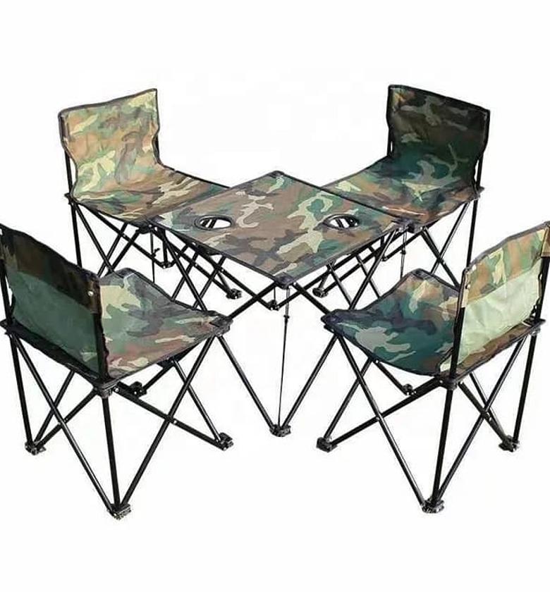  4 chair and 4 seat heavy camping seat set image