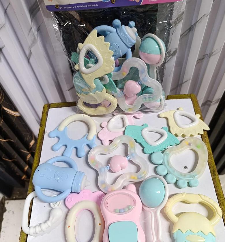 BABY RATTLE. 12 pieces baby rattle with teethers image