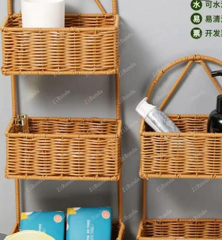 3 layered WEAVING GEL SHELVE ORGANISER// KITCHEN SPICE ARRANGEMENT CADDY.. image