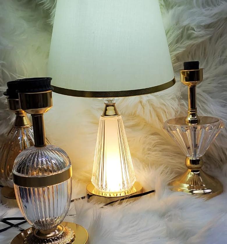 Table Lamps for Bedroom Acyric Table Lamp for Living Room,Modern Tall Bedside Nightstand Lamp White Lampshade Coastal Decor image