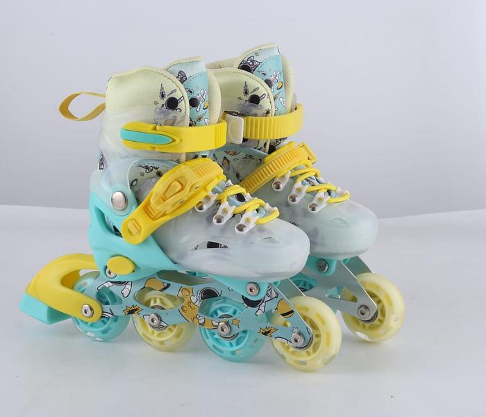 Pu skates Soft boots All wheels lighting  Sizes(31_34 &amp; 35-38 39-42) image