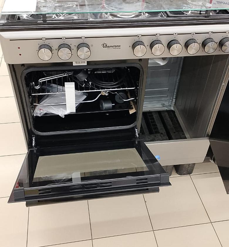COOKER. Ramtons RF/496- 60*90 Stainless Steel Cooker (1YR WRTY) with gas compartment  image