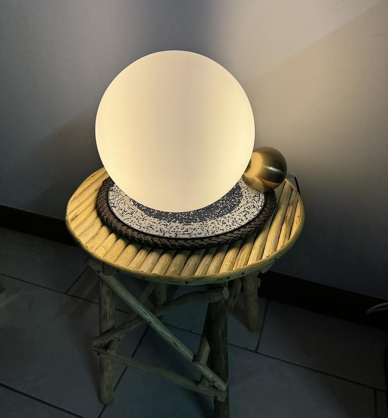 Frosted orb table lamp image