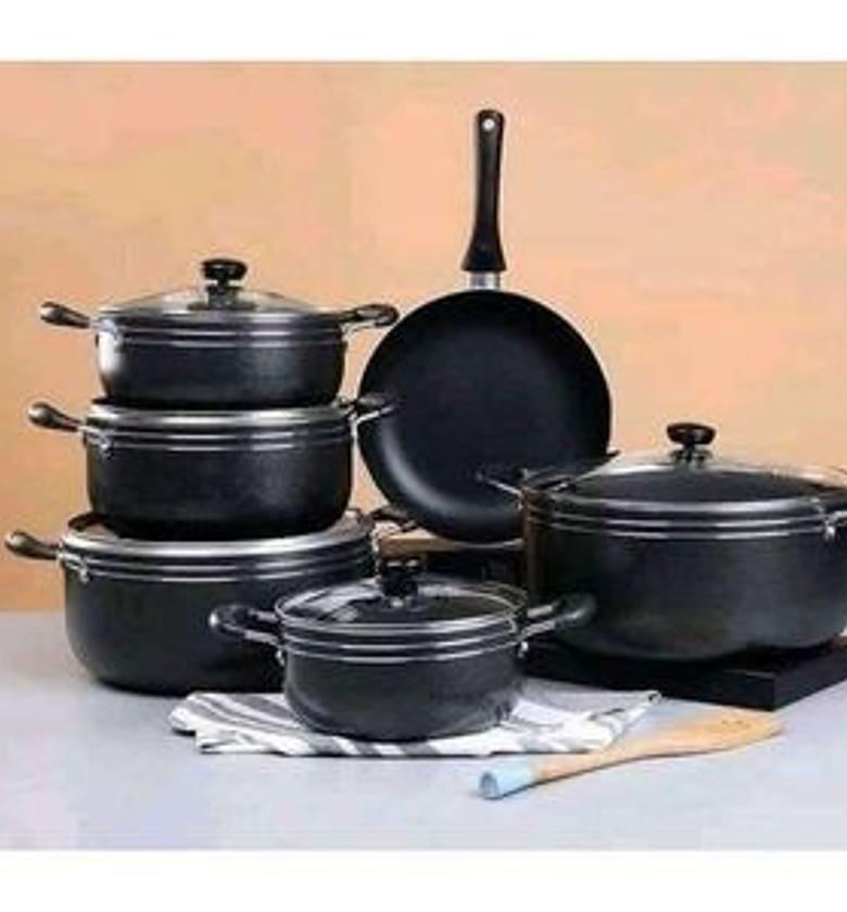 Best Quality Affordable TC Modern Classic Quality Non Stick Cooking Pot With Pan Always Use The Silicon Spoon On Them To Avoid Damage image