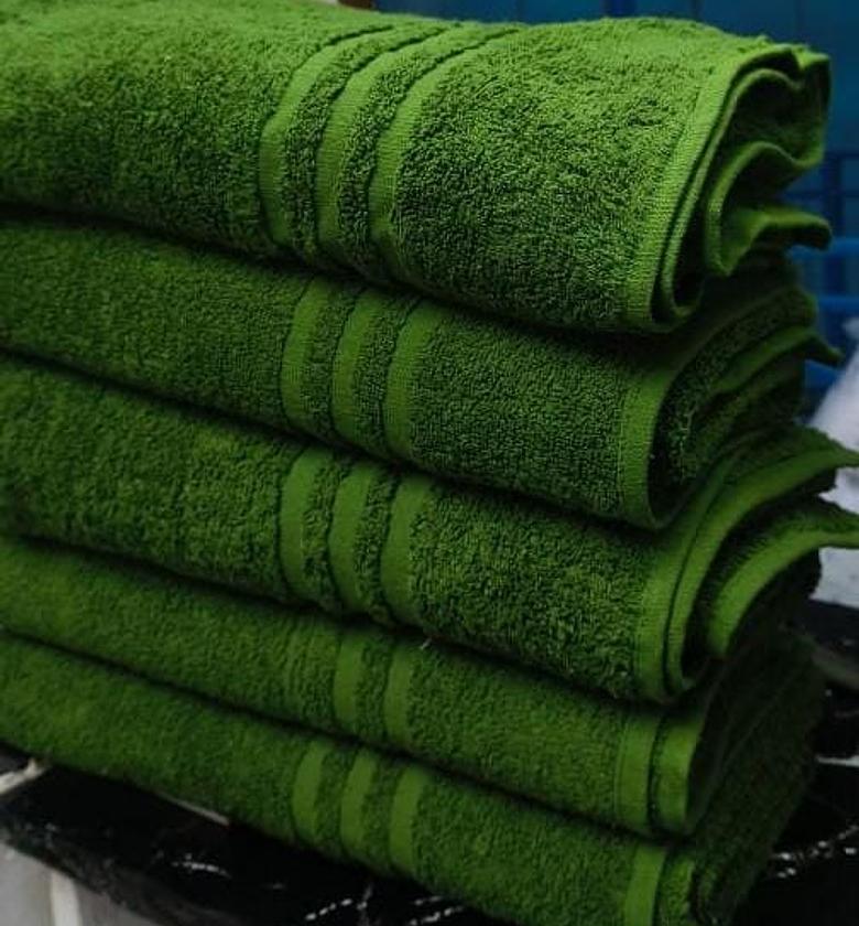 Olive green bath towel ▫️70cm by 140cm ▫️ image