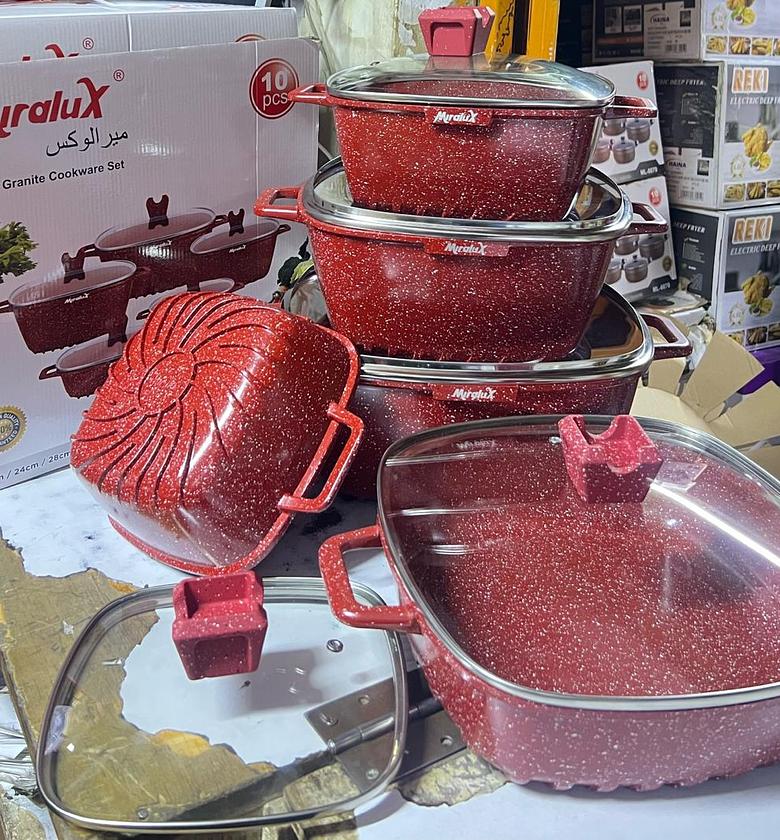 COOKWARE SET. Best Quality Square Miralux 10 pc Non stick cookware set image