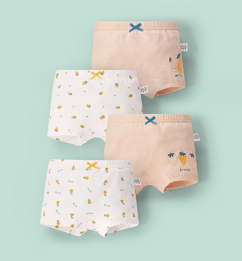 girls boxers briefs strawberry peach image