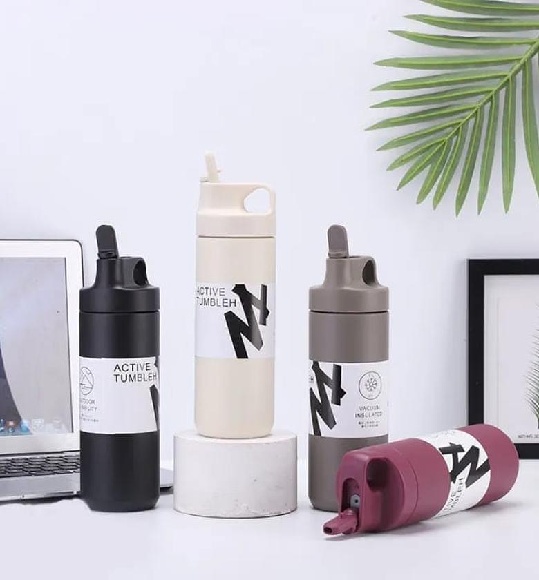 Active Tumbler                  its double walled                                                                                                               holds 500ml                                                                                                                                weighs 269g                                                                                                                                                                                   measures 23cmx7.1cm                                                                                                         available in Black,Cream Grey and Maroon image