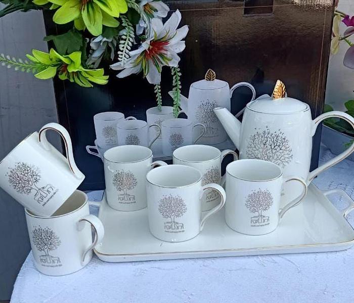 8 Pc Ceramic Tea Set image