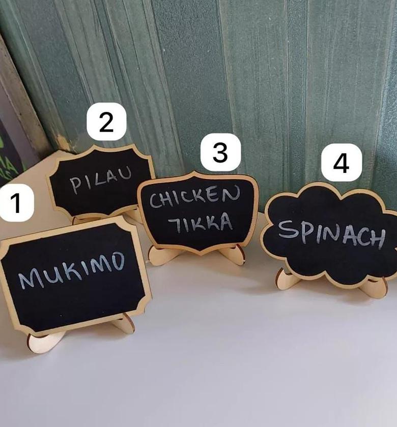 10pcs Quality Wooden Mini Chalkboard. image