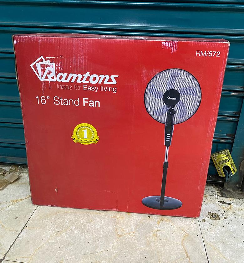 STANDING FAN. Ramtons RM/572 - Black Econo standing Fan - 3 Speed image