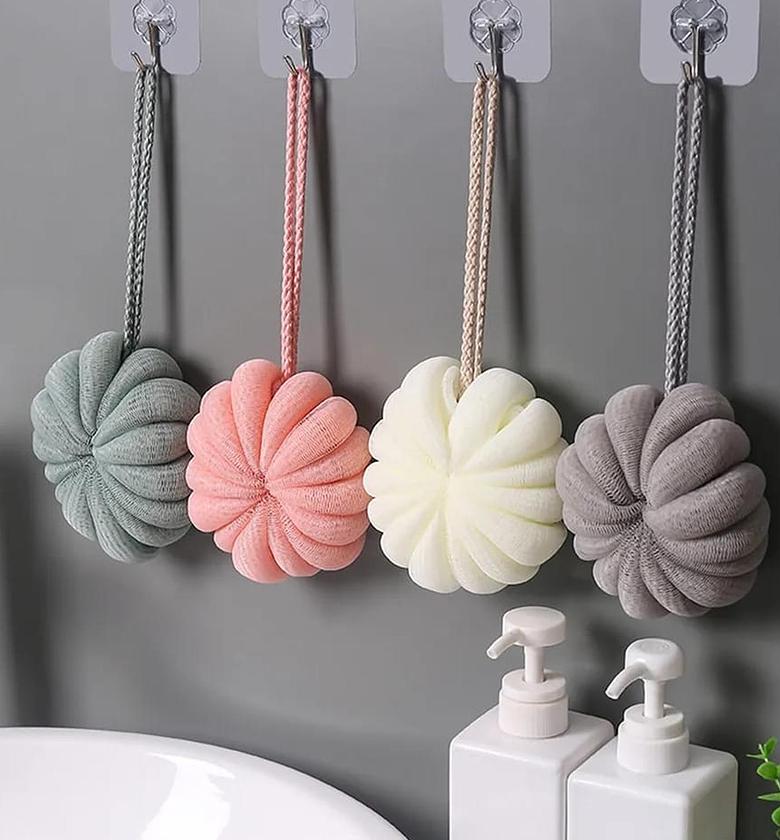 BATHING SPONGE. Loofah Bath Ball Mesh Sponge Exfoliating Scrubber image
