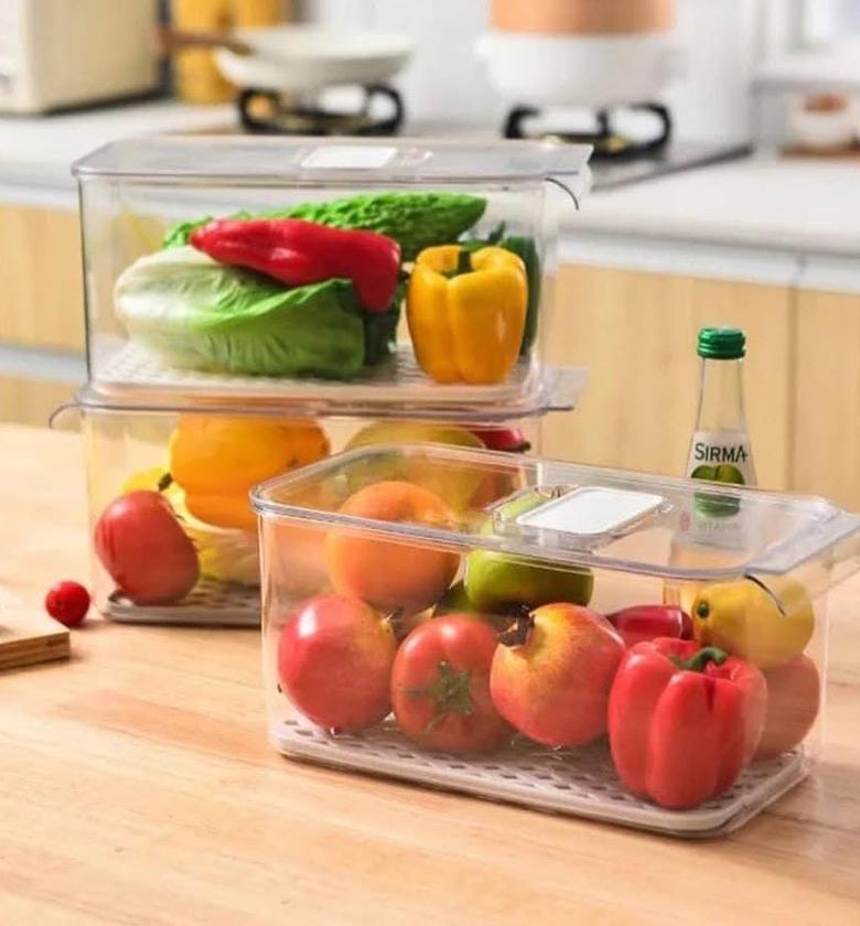 Acrylic fridge food storage containers. image