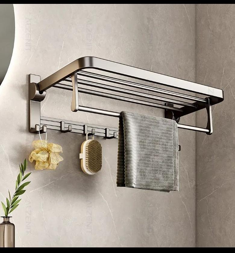 Suction  cup bathroom rack▪️Non rust ▪️ Material: aluminum alloy  ▪️No drilling  image