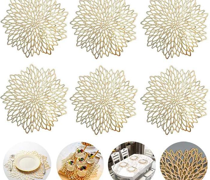 6pc Deco mat leafy image