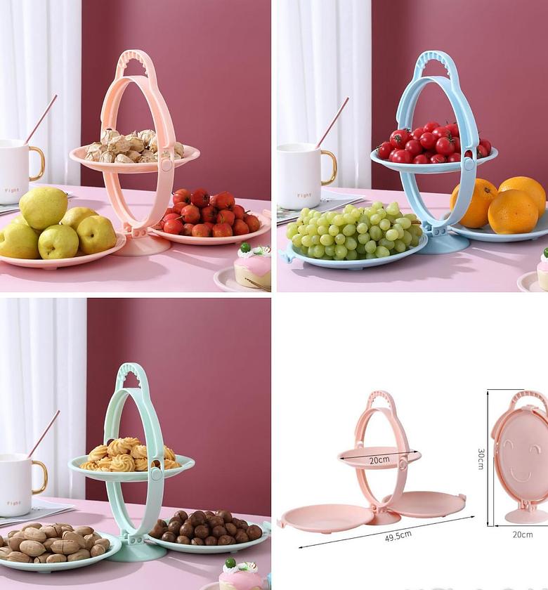 DESSERT PLATE. 2 layer folding dessert plate image