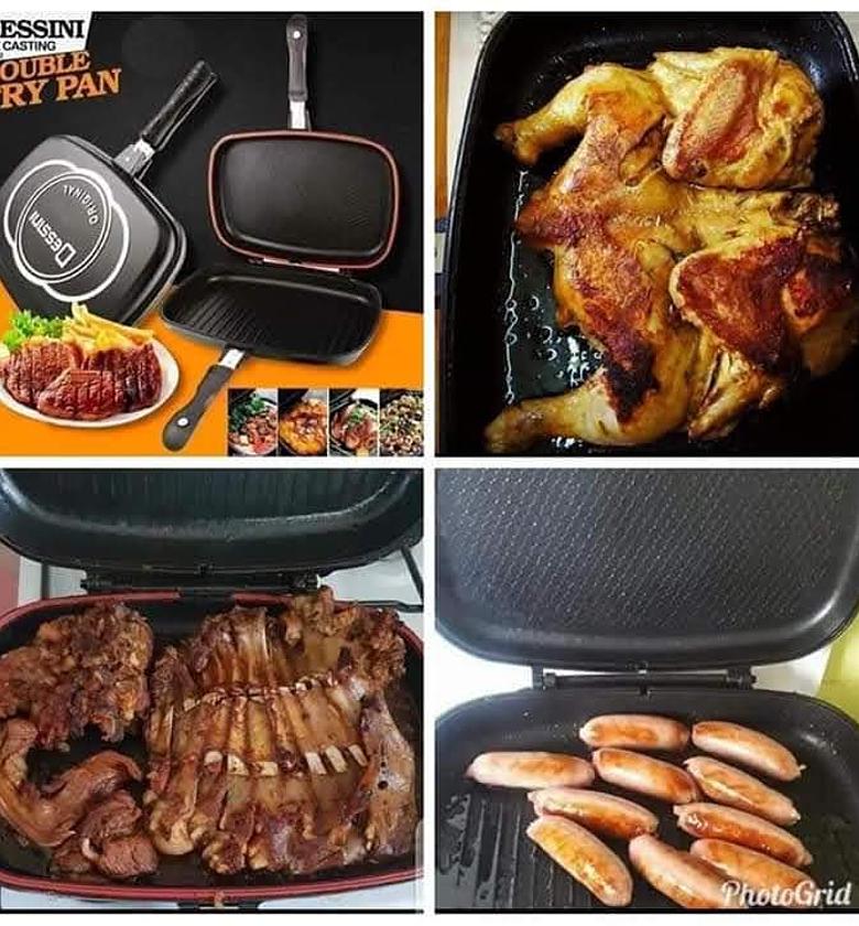GRILL PAN. Dessini Two-Sided Double Grill Non-stick Pressure Pan 40 Cm image
