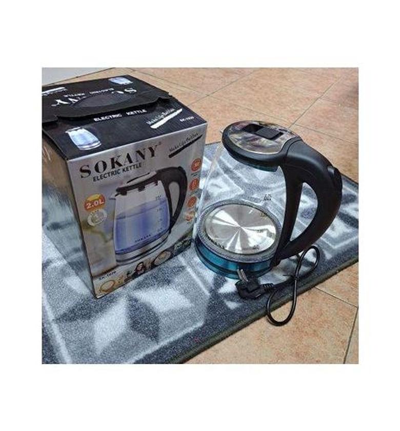 Sokany Automatic Quality Cordless Clear Glass Water Boiler & Heater 2L image