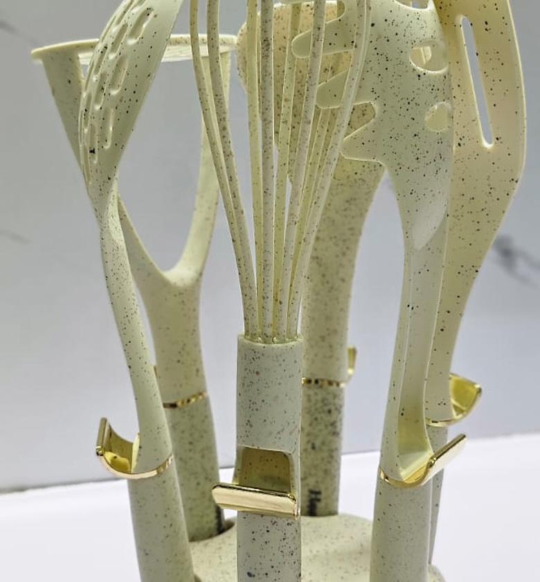 Haus Roland rotating stand 7pc silicone kitchen utensil image