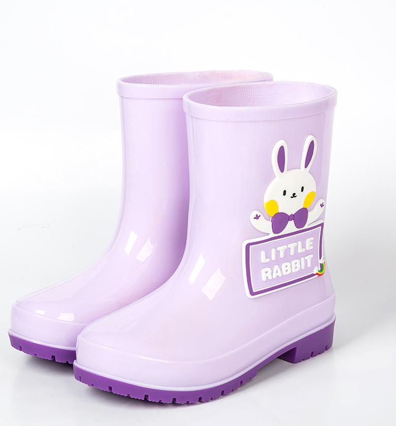 Kids Wellies Purple Little rabbit image