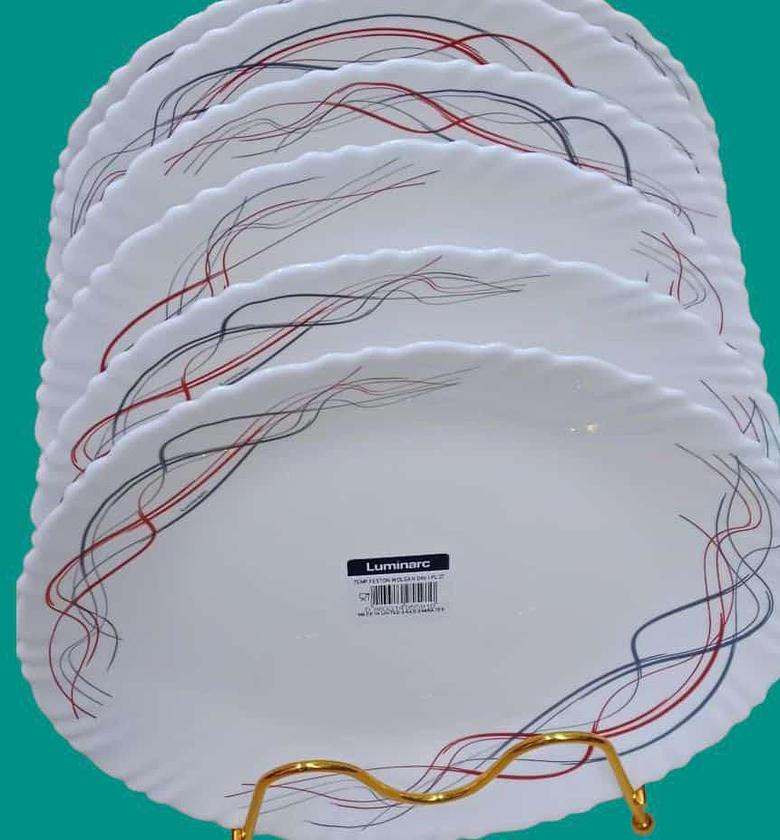 DINNER PLATES Set of 6 Luminarc(Wolgan Red) Dinner Plates image