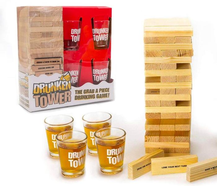Drunken Jenga Tower Game with Drinking Glasses Drinking Game image