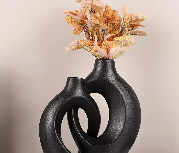 2 in 1   NORDIC DOUGHNUT VASE 14cm &amp; 16cm image