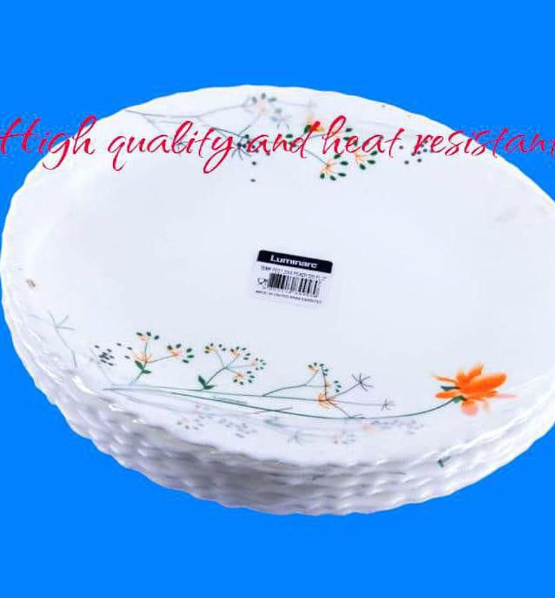 DINNER PLATES Set of 6 Luminarc  (Ziva Peach) Dinner Plates image