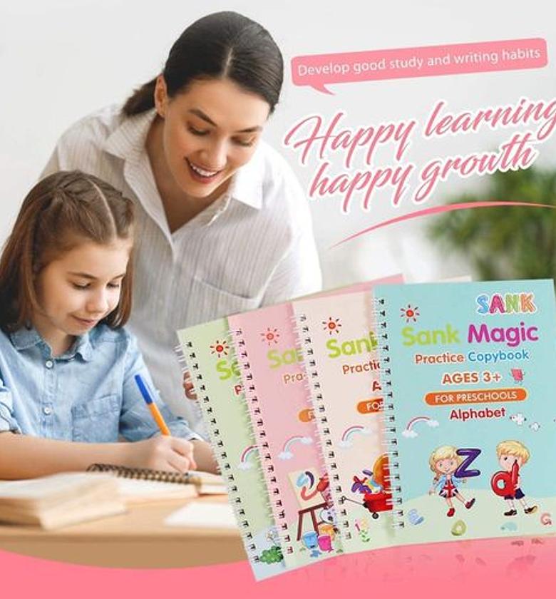 4 pieces Sank magic Copy Book Plus 10 pen refills  image