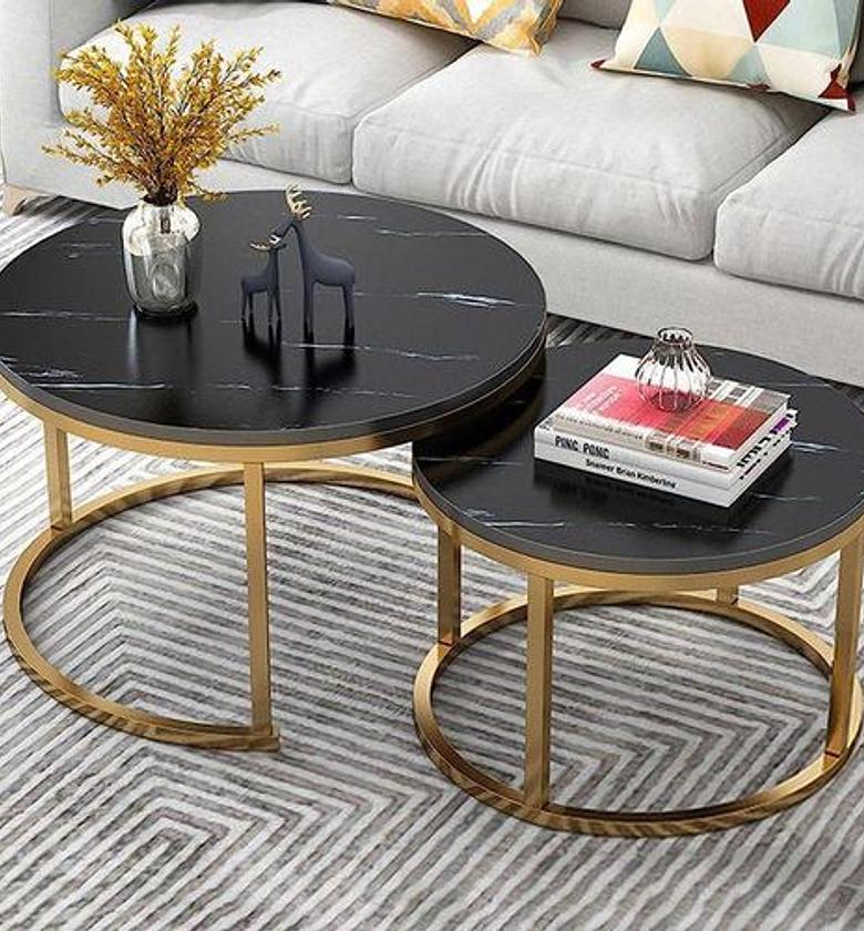 COFFEE TABLE. Marble nesting coffee table (glass effect) NOW AVAILABLE  image