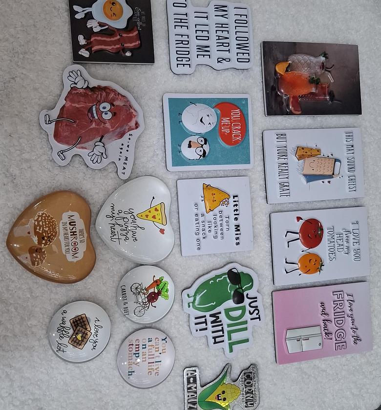 Funny / food pun / cheesy magnets image